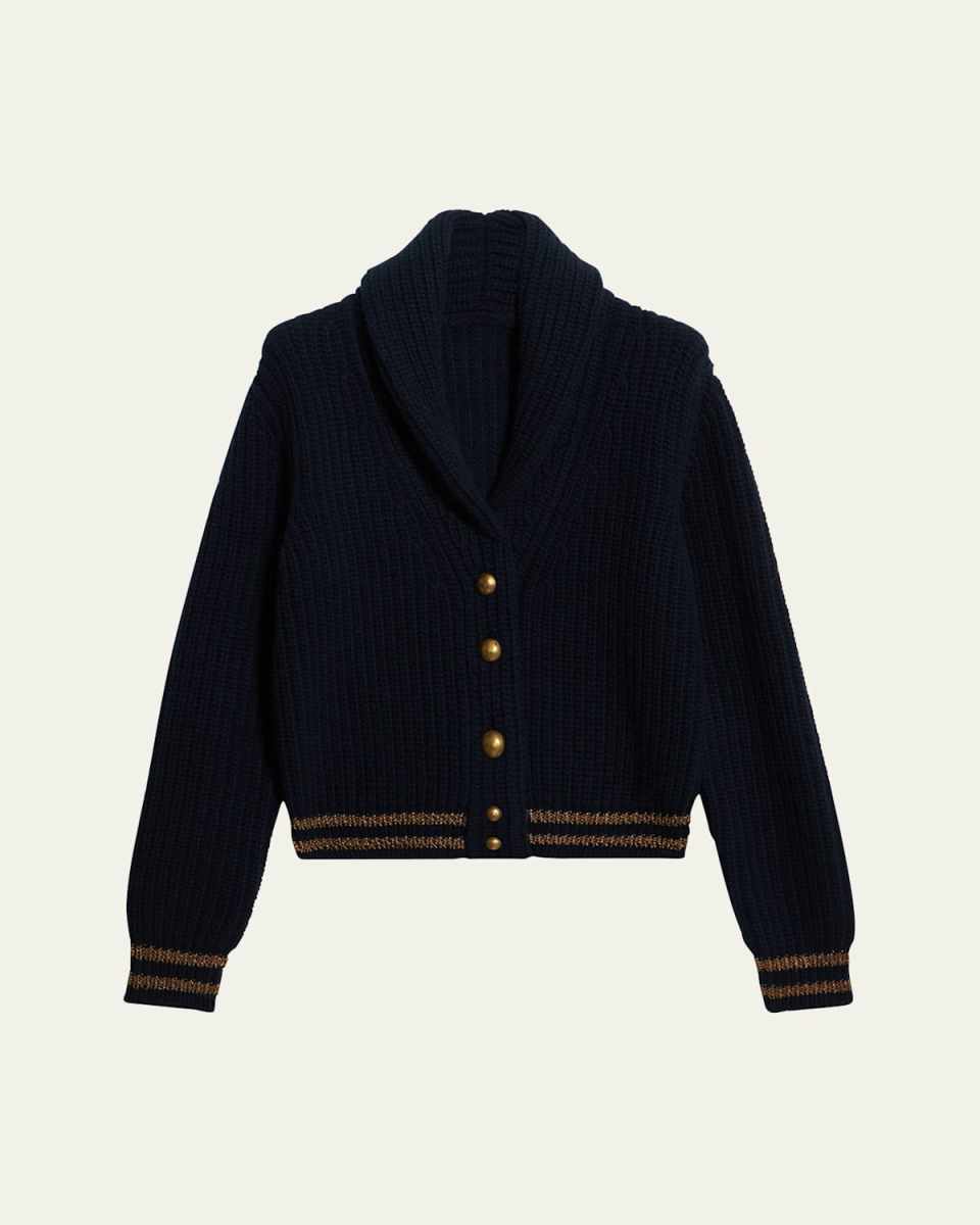 Shawl Collar Wool Cashmere Cardigan